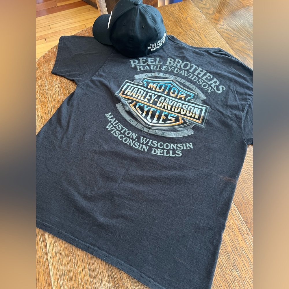 Harley-Davidson® Men’s Wisconsin Dealership Iconic Willie G TeeShirt & Cap Lot 💀 - Picture 3 of 15